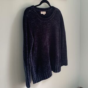 M deep blue chenielle sweater-Orvis​